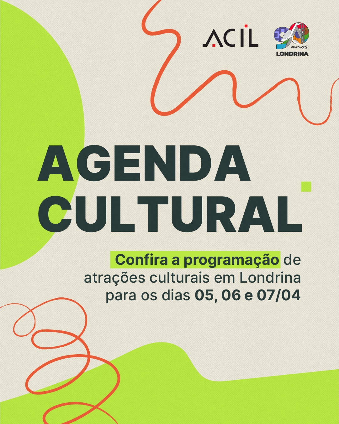 Confira a programação de atrações para o 1º fim de semana de abril em Londrina