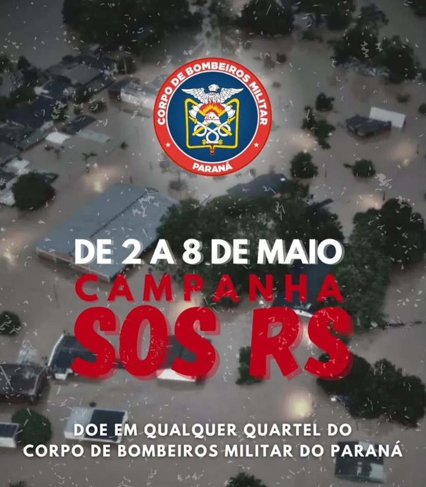 Quartéis do Corpo de Bombeiros do PR recebem doações para vítimas das enchentes do RS 