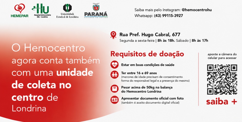 Estoque de sangue no PR atinge nível crítico e Hemocentro alerta para urgência de doações 1