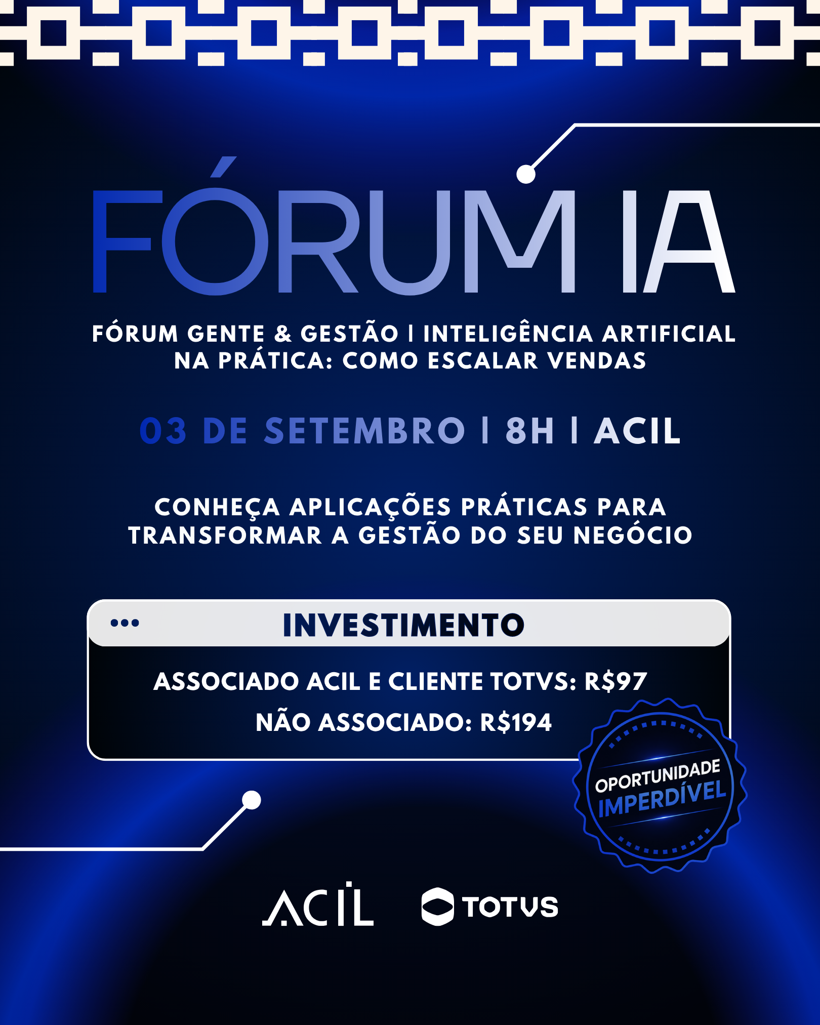 Fórum de Inteligência Artificial para escalar vendas
