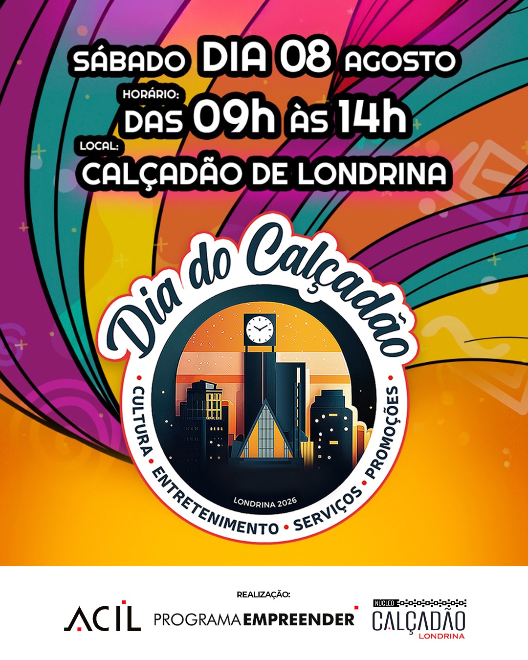 Dia do Calçadão, no sábado (8), vai movimentar o comércio às vésperas do Dia dos Pais