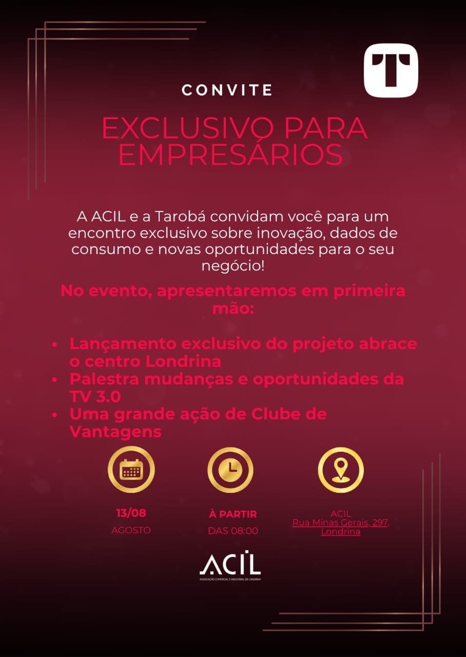 Projeto Abrace o Centro Londrina será lançado nesta quinta-feira (13) para empresários na ACIL