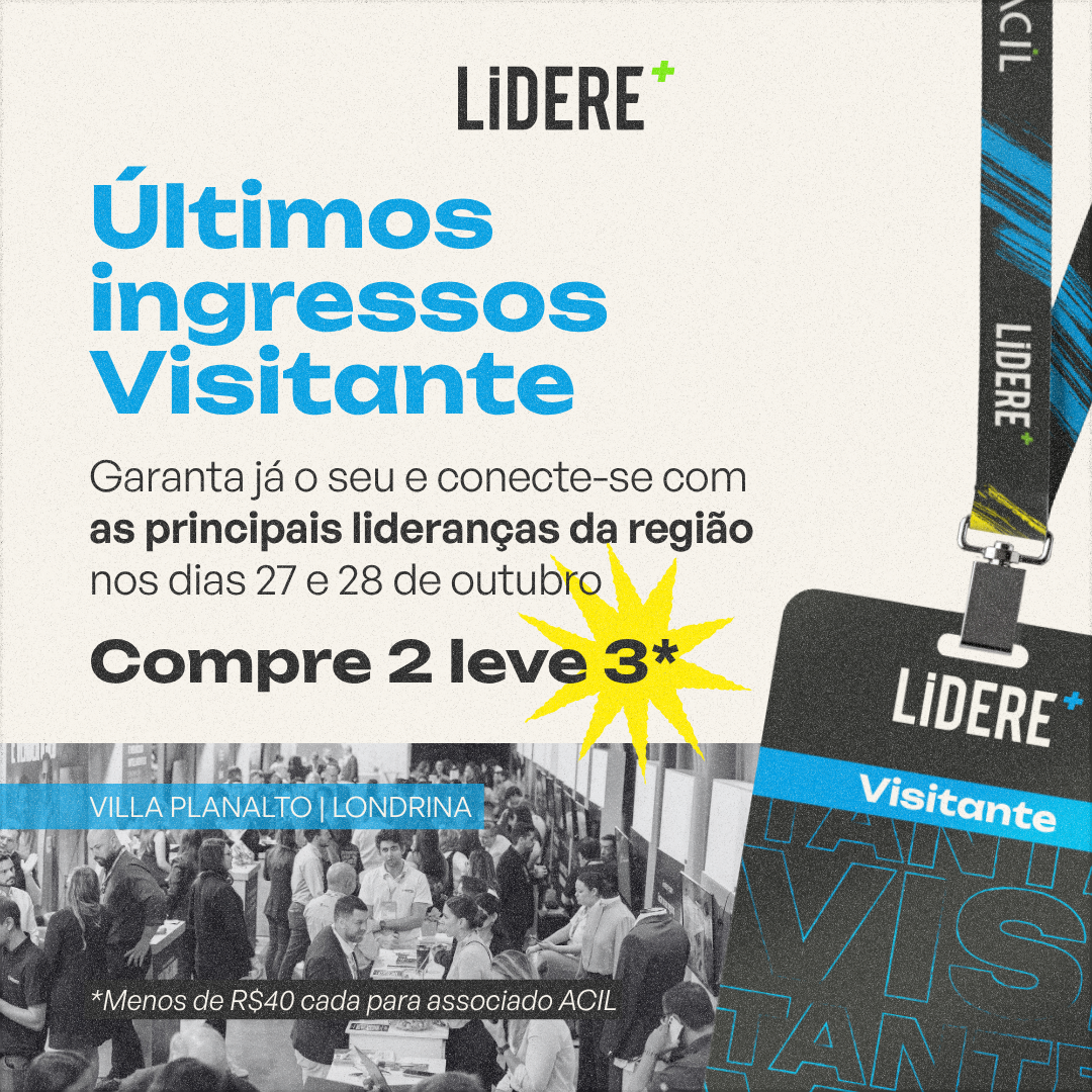 Combo de ingressos para o evento LiDERE+